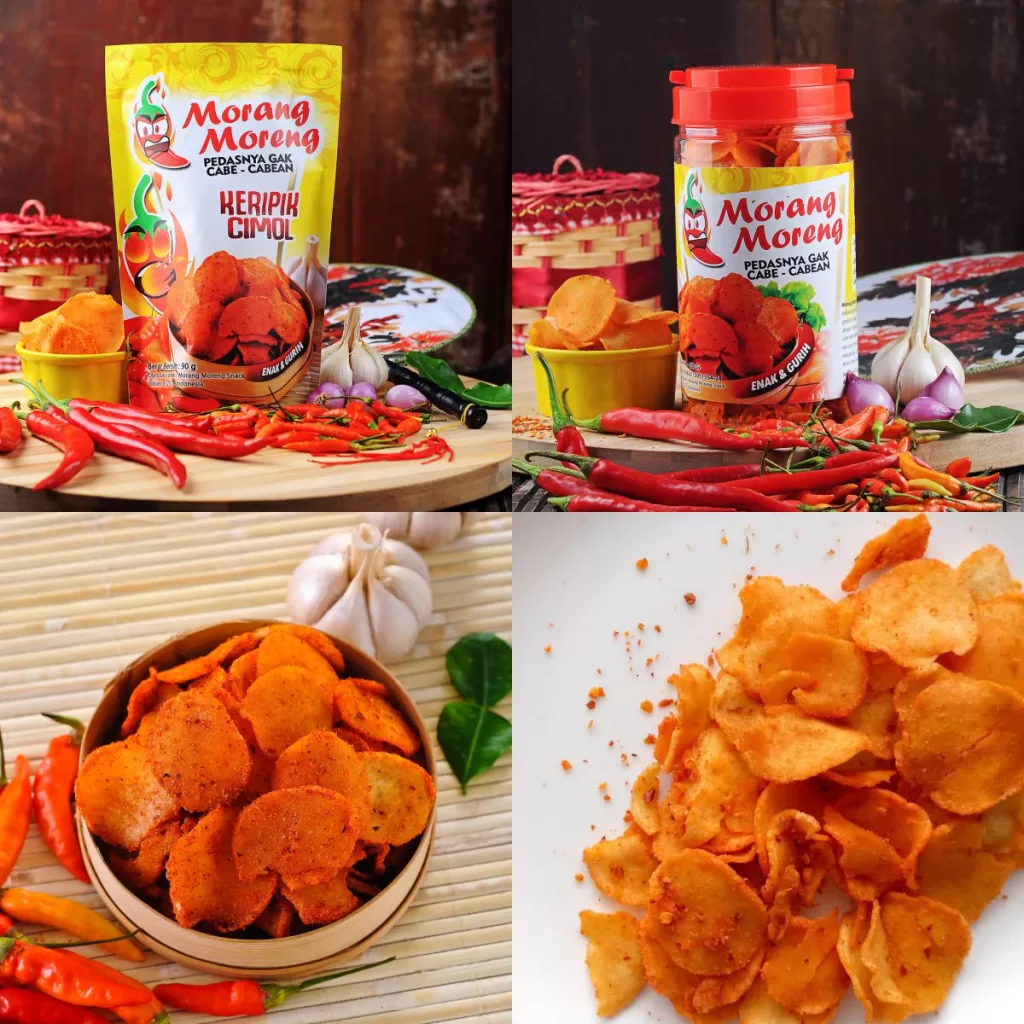 Aneka Keripik Pedas And Produk Cemilan Morang Moreng Snack