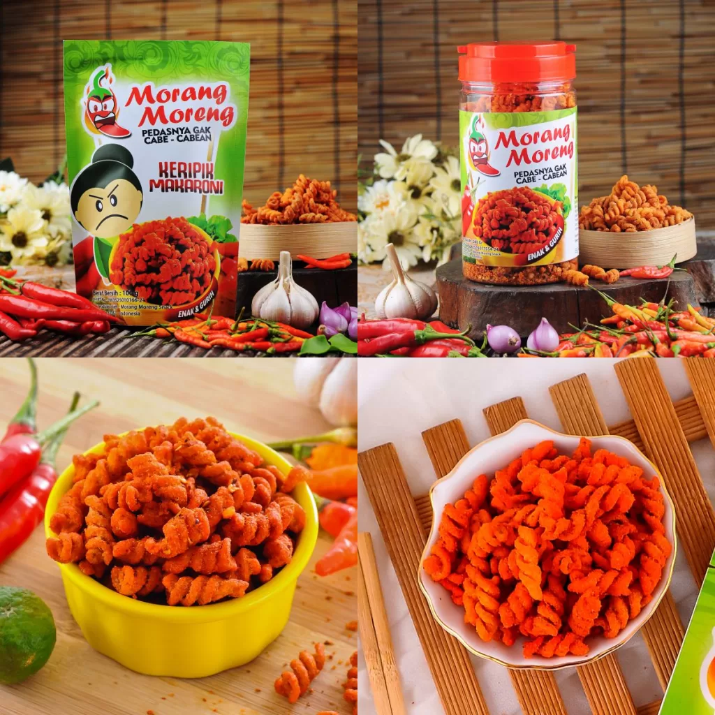 Aneka Keripik Pedas And Produk Cemilan Morang Moreng Snack