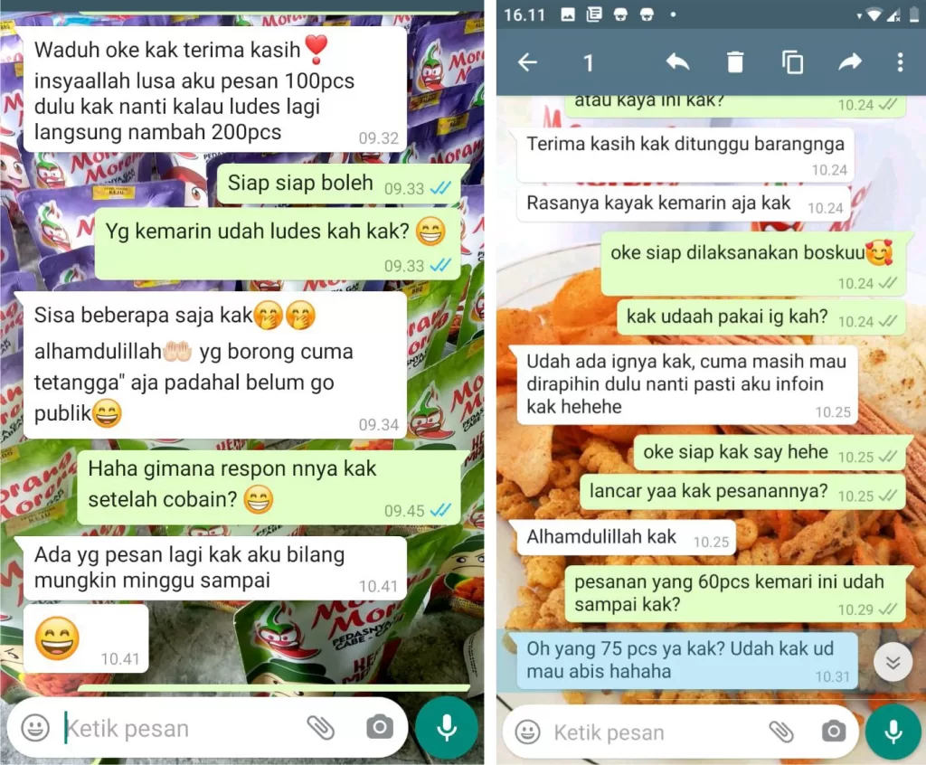 Testimoni Mitra Morang Moreng Snack